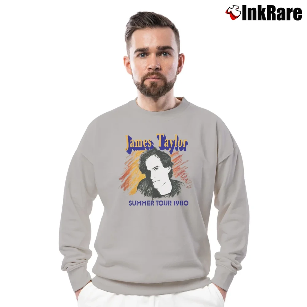 Men’s 1980 James Taylor Concert Crewneck Sweatshirt in sport grey | Cozy Fabric, Clean Style