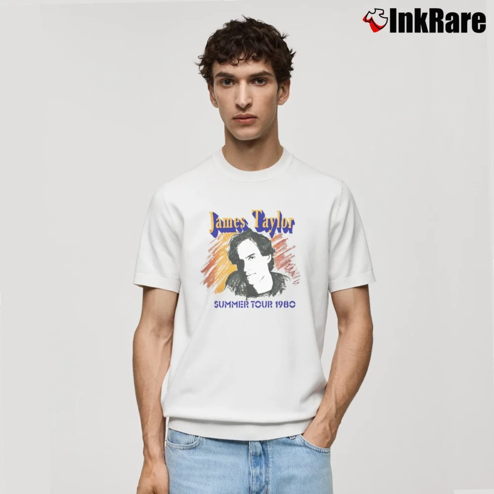 Men’s 1980 James Taylor Concert Classic T-Shirt in white | Soft, Breathable Everyday Wear