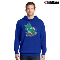 Men’s 1980 Phillies Phanatic Mascot Vintage MLB Fan Pullover Hoodie in royal blue | Cozy, Durable, Modern Fit