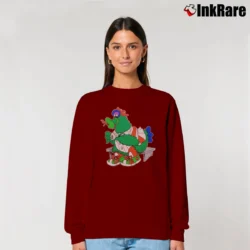 Women’s 1980 Phillies Phanatic Mascot Vintage MLB Fan Relaxed Sweatshirt in maroon | Soft, Laid-Back Vibe