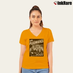 Women’s 1980 Plasmatics Punk Promo Tour V-Neck Tee in orange | Chic Neckline, Soft Texture