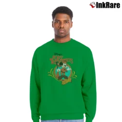 Men’s 1980s 1990s Disney Fort Wilderness Mickey Mouse Gun Classic Crewneck Sweatshirt in irish green | Cozy Fabric, Clean Style