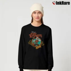 Women’s 1980s 1990s Disney Fort Wilderness Mickey Mouse Gun Long-Sleeve Top in black | Sleek, Versatile, All-Season