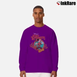 Men’s 1980s 1990s Disney Fort Wilderness Mickey Mouse Gun Long-Sleeve Shirt in purple | Sleek, Lightweight, Year-Round Wear