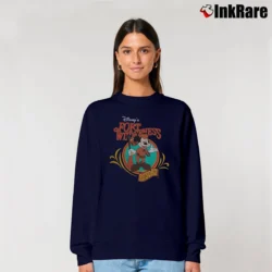 Women’s 1980s 1990s Disney Fort Wilderness Mickey Mouse Gun Relaxed Sweatshirt in navy | Soft, Laid-Back Vibe