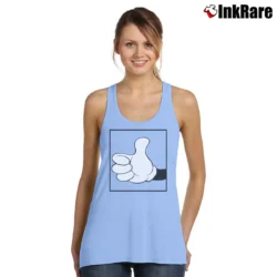 Women’s 1980s 1990s Disney Mickey Mouse Thumbs Up Tank Top in light blue | Lightweight, Movement-Friendly