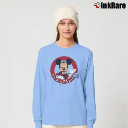 Women’s 1980s 1990s Mickey Mouse Club Cartoon Disney Long-Sleeve Top in light blue | Sleek, Versatile, All-Season