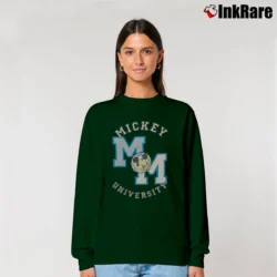 Women’s 1980s 1990s Mickey Mouse University Disney World Relaxed Sweatshirt in forest green | Soft, Laid-Back Vibe
