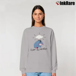 Women’s 1980s 1990s Pooh Eeyore Cartoon Walt Disney Comfy Relaxed Sweatshirt in sport grey | Soft, Laid-Back Vibe
