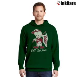 Men’s 1980s Alabama Crimson Tide Elmer Fudd Looney Tunes Pullover Hoodie in forest green | Cozy, Durable, Modern Fit