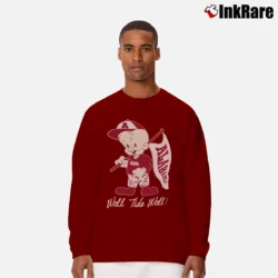 Men’s 1980s Alabama Crimson Tide Elmer Fudd Looney Tunes Long-Sleeve Shirt in maroon | Sleek, Lightweight, Year-Round Wear