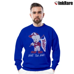 Men’s 1980s Alabama Crimson Tide Elmer Fudd Looney Tunes Crewneck Sweatshirt in royal blue | Cozy Fabric, Clean Style