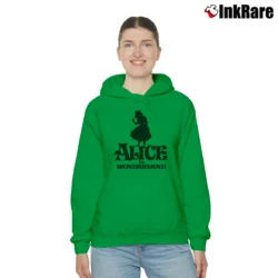 Women’s 1980s Alice In Wonderland Disney Anime Cartoon Classic Cozy Hoodie in irish green | Warm, Structured, Stylish