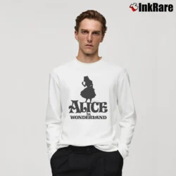 Men’s 1980s Alice In Wonderland Disney Anime Cartoon Classic Long-Sleeve Shirt in white | Sleek, Lightweight, Year-Round Wear