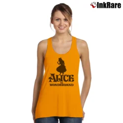 Women’s 1980s Alice In Wonderland Disney Anime Cartoon Classic Tank Top in orange | Lightweight, Movement-Friendly