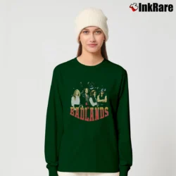 Women’s 1980s Badlands Tour Concert Band Long-Sleeve Top in forest green | Sleek, Versatile, All-Season