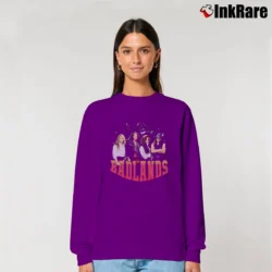 Women’s 1980s Badlands Tour Concert Band Relaxed Sweatshirt in purple | Soft, Laid-Back Vibe