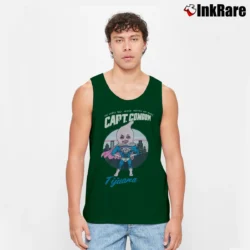 Men’s 1980s Captain Condom Funny Tijuana Mexico Tank Top in forest green | Breathable, Active-Friendly Design