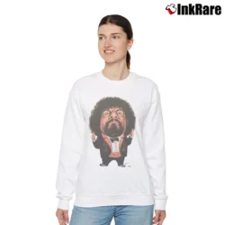 Women’s 1980s Captain Lou Albano WWF Wrestling Ringer Relaxed Sweatshirt in white | Soft, Laid-Back Vibe