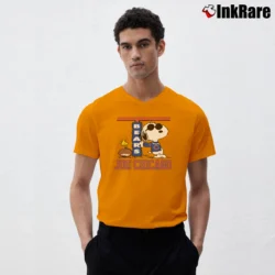 Men’s 1980s Chicago Bears Snoopy Joe Cool V-Neck Tee in orange | Sharp, Breathable, Everyday Staple