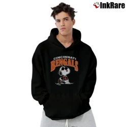Men’s 1980s Cincinnati Bengals Snoopy Joe Cool NFL Football Pullover Hoodie in black | Cozy, Durable, Modern Fit