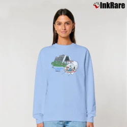 Women’s 1980s Contemporary Resort Mickey Mouse Disney World Classic Relaxed Sweatshirt in light blue | Soft, Laid-Back Vibe