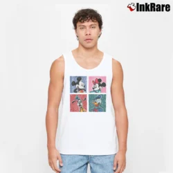 Men’s 1980s Disney Mickey And Friends Tank Top in white | Breathable, Active-Friendly Design