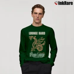 Men’s 1980s Dragon Lounge Corpus Christi Texas Souvenir Long-Sleeve Shirt in forest green | Sleek, Lightweight, Year-Round Wear