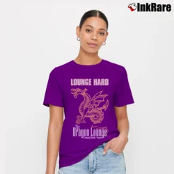 Women’s 1980s Dragon Lounge Corpus Christi Texas Souvenir Signature T-Shirt in purple | Soft, Flattering Fit