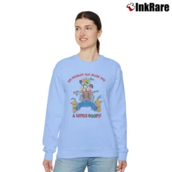 Women’s 1980s Goofy Ugly Christmas Cartoon Walt Disney Relaxed Sweatshirt in light blue | Soft, Laid-Back Vibe