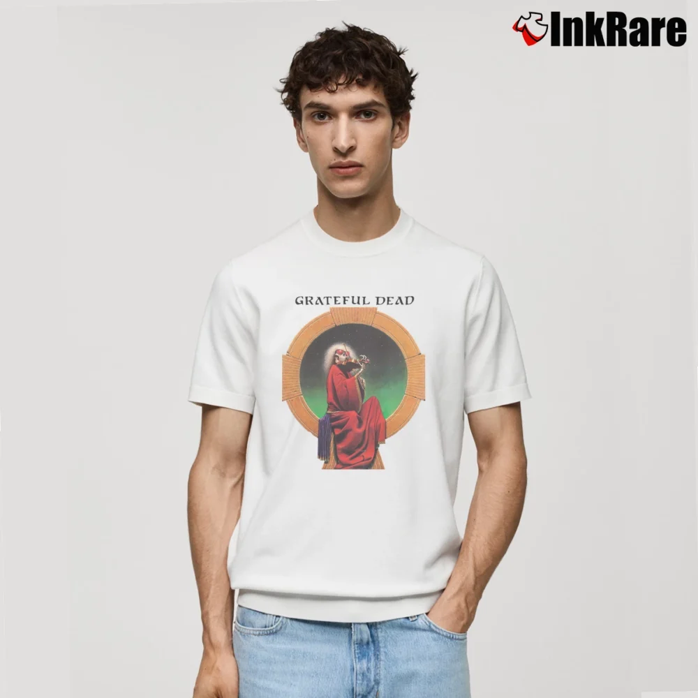 Men’s 1980s Grateful Dead Blues For Allah Promo Classic T-Shirt in white | Soft, Breathable Everyday Wear