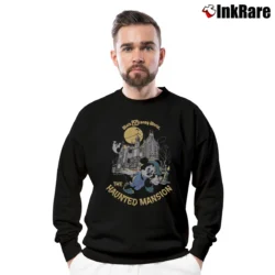 Men’s 1980s Haunted Mansion Walt Disney World Crewneck Sweatshirt in black | Cozy Fabric, Clean Style