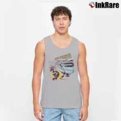Men’s 1980s Joe Satriani Surfing Silver Surfer Marvel Tank Top in sport grey | Breathable, Active-Friendly Design