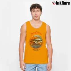 Men’s 1980s Jose Cuervo Tequila Party Tank Top in orange | Breathable, Active-Friendly Design