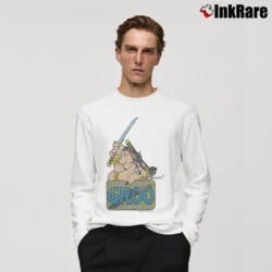 Men’s 1980s Marvel Groo The Wanderer Sergio Aragones Long-Sleeve Shirt in white | Sleek, Lightweight, Year-Round Wear