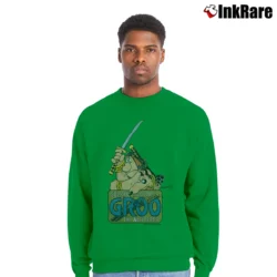 Men’s 1980s Marvel Groo The Wanderer Sergio Aragones Crewneck Sweatshirt in irish green | Cozy Fabric, Clean Style