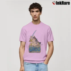 Men’s 1980s Marvel Groo The Wanderer Sergio Aragones Classic T-Shirt in light pink | Soft, Breathable Everyday Wear