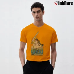 Men’s 1980s Marvel Groo The Wanderer Sergio Aragones V-Neck Tee in orange | Sharp, Breathable, Everyday Staple