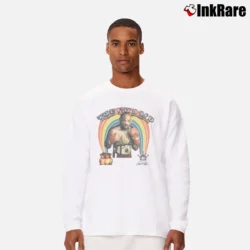 Men’s 1980s Marvin Hagler The Champ Marvelous Boxing Long-Sleeve Shirt in white | Sleek, Lightweight, Year-Round Wear