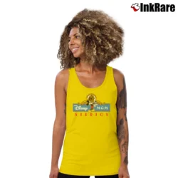 Women’s 1980s MGM Studios Mickey Mouse Disney Tank Top in yellow | Lightweight, Movement-Friendly