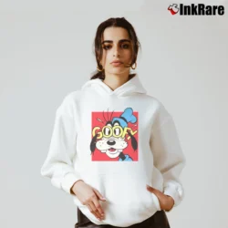 Women’s 1980s Mickey Goofy Friends Cartoon Disney Cozy Hoodie in white | Warm, Structured, Stylish