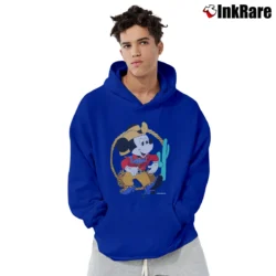 Men’s 1980s Mickey Mouse Cowboy Lasso Cactus Pullover Hoodie in royal blue | Cozy, Durable, Modern Fit