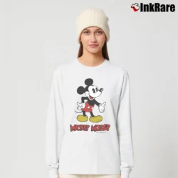 Women’s 1980s Mickey Mouse Disney Graphic Long-Sleeve Top in white | Sleek, Versatile, All-Season
