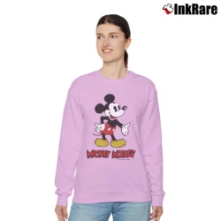 Women’s 1980s Mickey Mouse Disney Relaxed Sweatshirt in light pink | Soft, Laid-Back Vibe