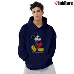 Men’s 1980s Mickey Mouse Disney World Magic Pullover Hoodie in navy | Cozy, Durable, Modern Fit