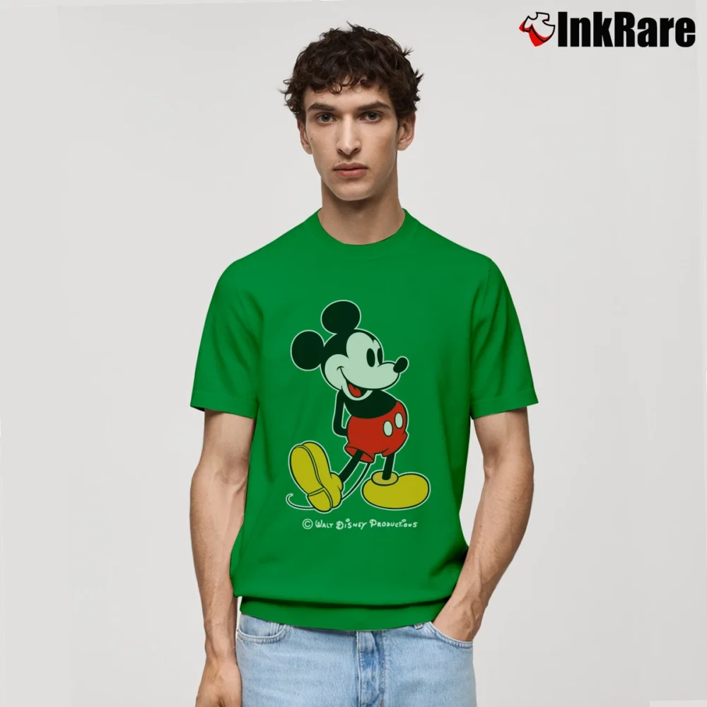 Men’s 1980s Mickey Mouse Disney World Magic Classic T-Shirt in irish green | Soft, Breathable Everyday Wear