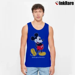Men’s 1980s Mickey Mouse Disney World Magic Tank Top in royal blue | Breathable, Active-Friendly Design