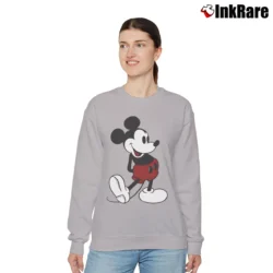 Women’s 1980s Mickey Mouse Iconic Walt Disney Cartoon Relaxed Sweatshirt in sport grey | Soft, Laid-Back Vibe