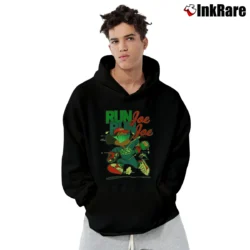 Men’s 1980s Mickey Mouse Run Joe Bootleg Rap Pullover Hoodie in black | Cozy, Durable, Modern Fit
