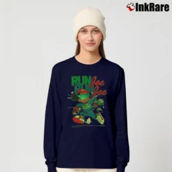 Women’s 1980s Mickey Mouse Run Joe Bootleg Rap Long-Sleeve Top in navy | Sleek, Versatile, All-Season